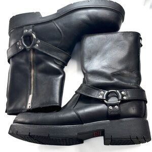 Harley Davidson Men’s Leather Harness Boots Size 12 W Biker 95354 Black